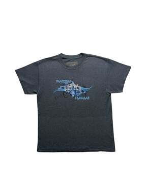 Vintage Banzai Hawaii Hibiscus Tribal Graphic T-Shirt Charcoal Gray Size Large